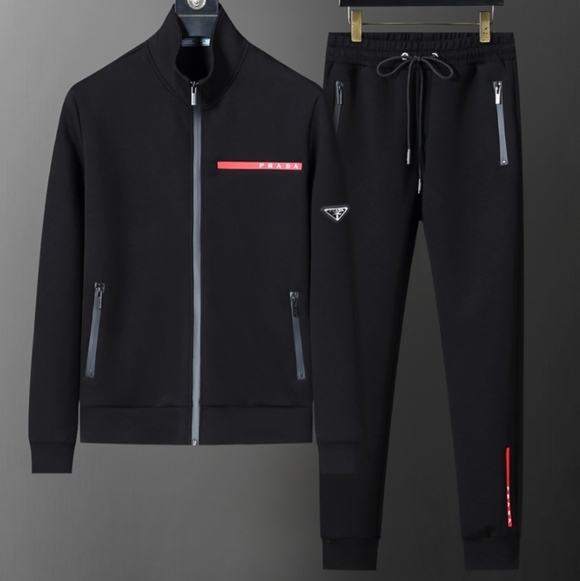 Prada Other - Prada Black Track Suit with Red Accents